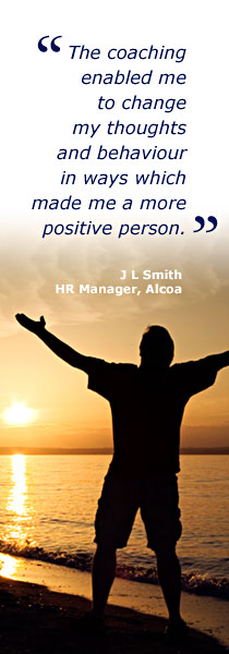 Personal Coaching man with arms outstrtched facing the sun quote: "I found the sessions both helpful and enjoyable &ndash; Steve is a man of intelligence and insight and it is a pleasure to work with him.".
